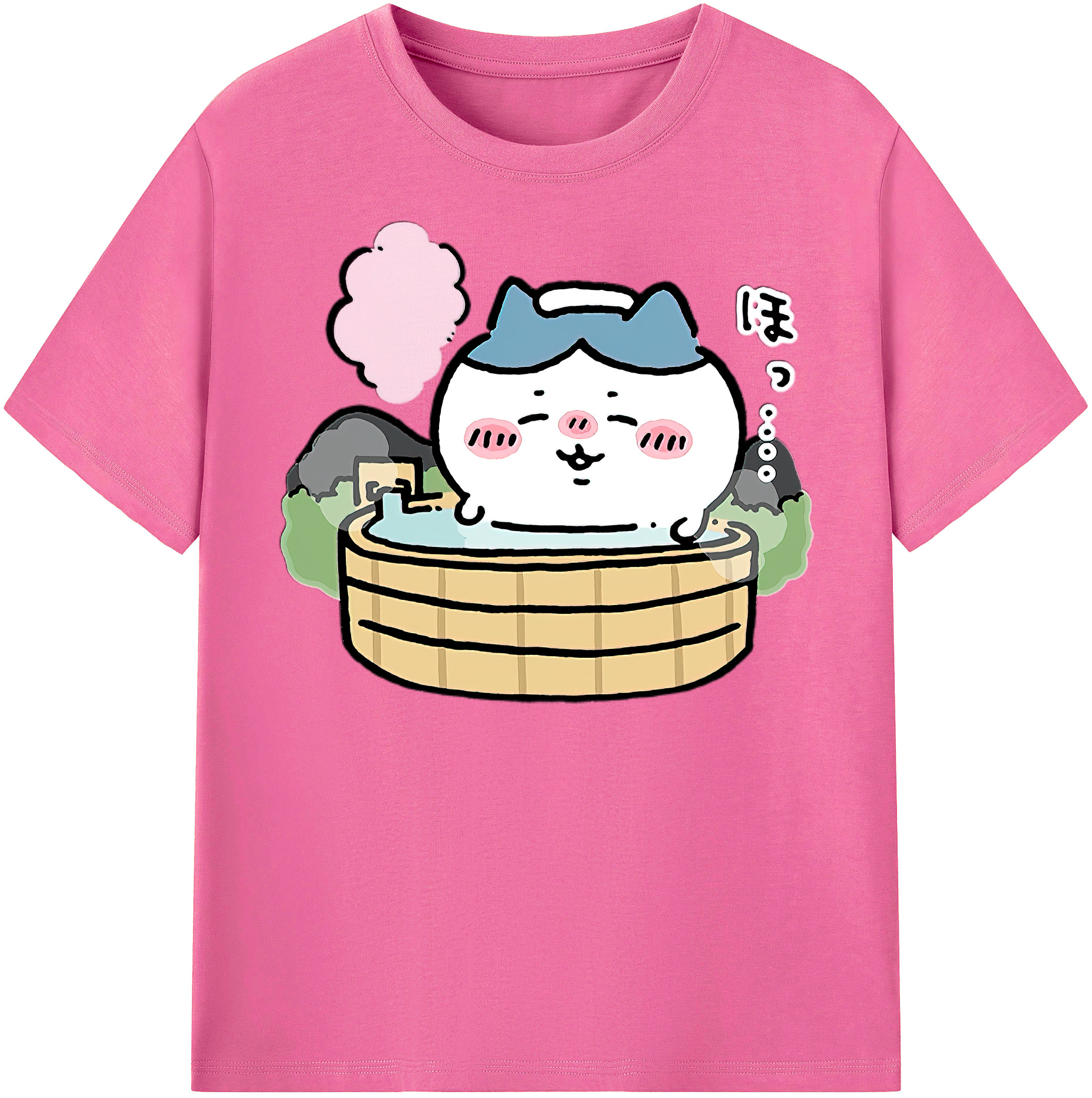 （画像用） ちいかわ ハチワレ Chii-kawa hachiware レディースカジュアルプリントTシャツ（綿100％）